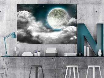 Canvas Silver Globe (1-piece) - Thick Clouds and Moonlit Sky
