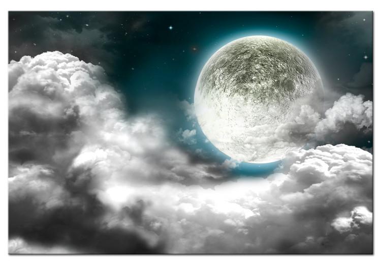 Silver Globe (1-piece) - Thick Clouds and Moonlit Sky