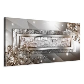 Canvas Glass and Crystals (1-part) Wide Beige