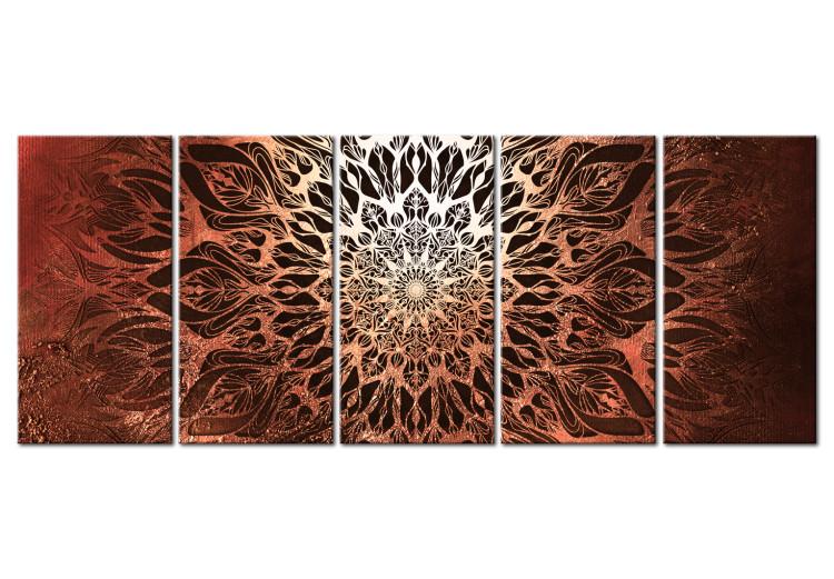 Canvas Print Hypnosis (5 Parts) Orange Narrow