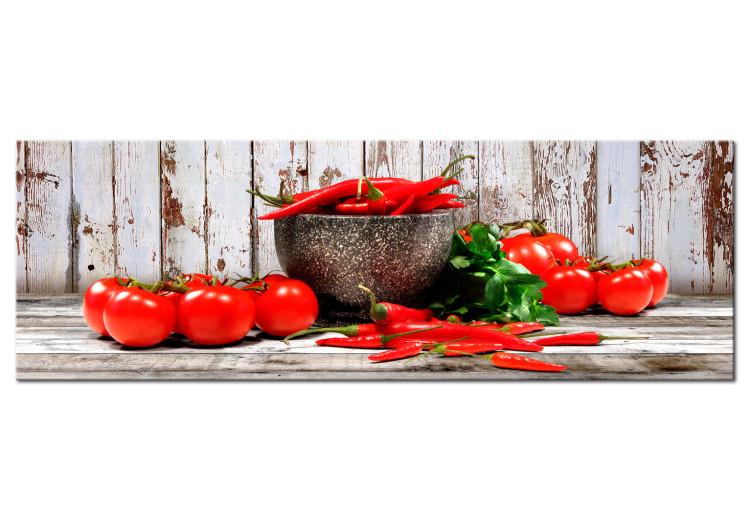 Canvas Print Red Vegetables (1 Part) Wood Narrow