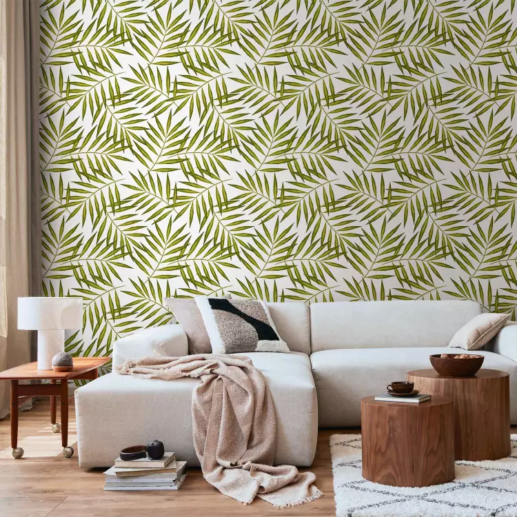 Wallpaper Exotic Palm Leaves