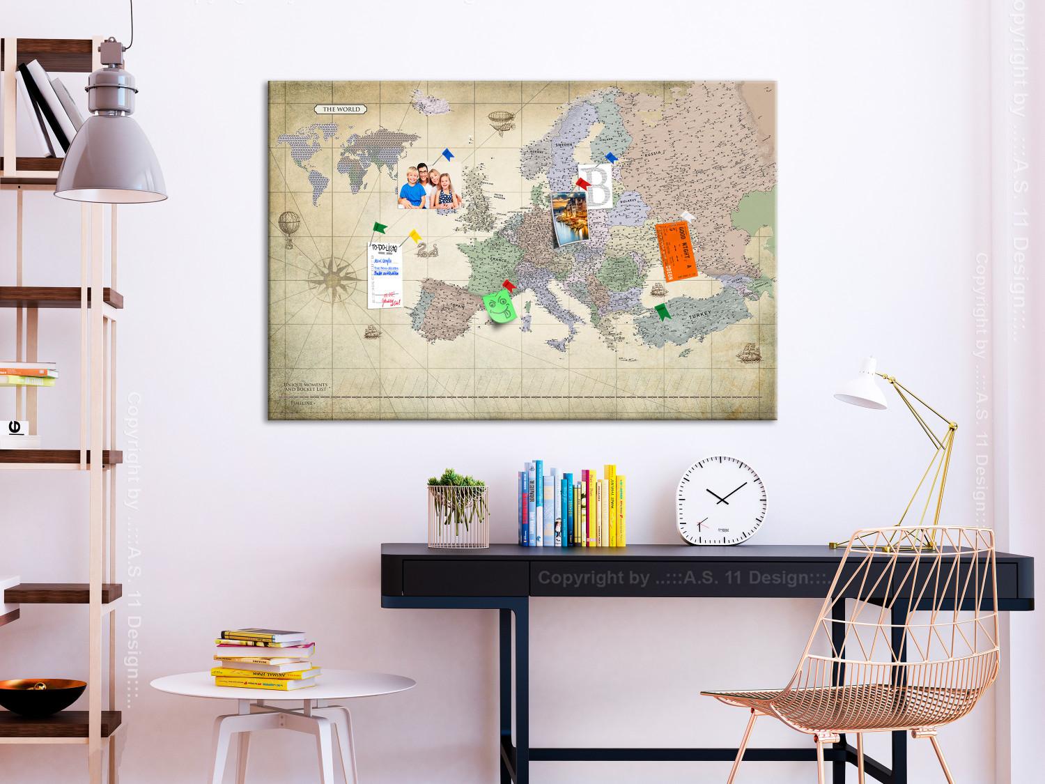 Canvas Map of Europe (1 Part) Wide