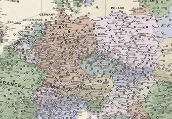 Canvas Map of Europe (1 Part) Wide