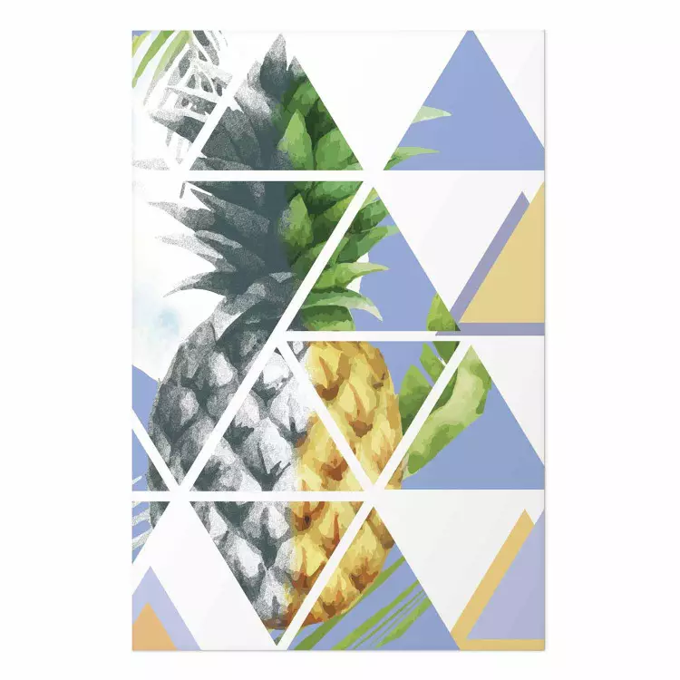 Poster Geometric pineapple - abstract composition with a tropical fruit