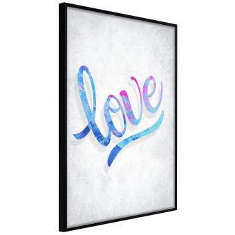 Love Composition - colorful English text "love" on a bright background