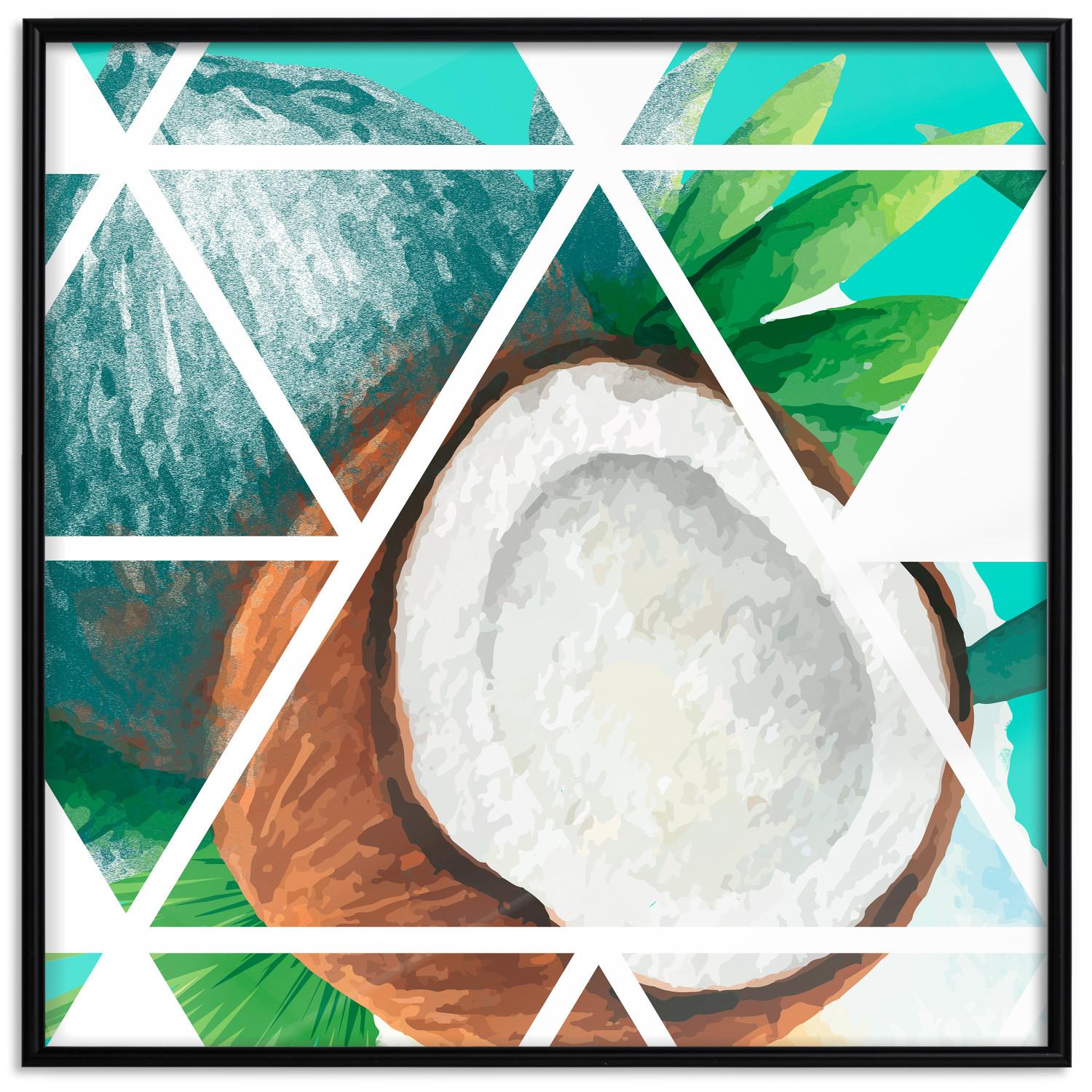 Gallery wall Coconut (Square) - geometric abstraction with a tropical fruit