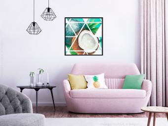Gallery wall Coconut (Square) - geometric abstraction with a tropical fruit