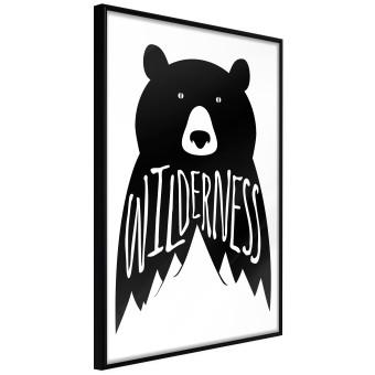 Wilderness - black and white composition with animal motif and texts
