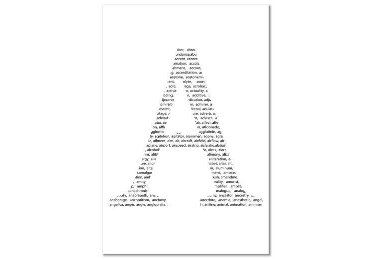 Canvas Print It all starts with A - a letter made of words beginning with A