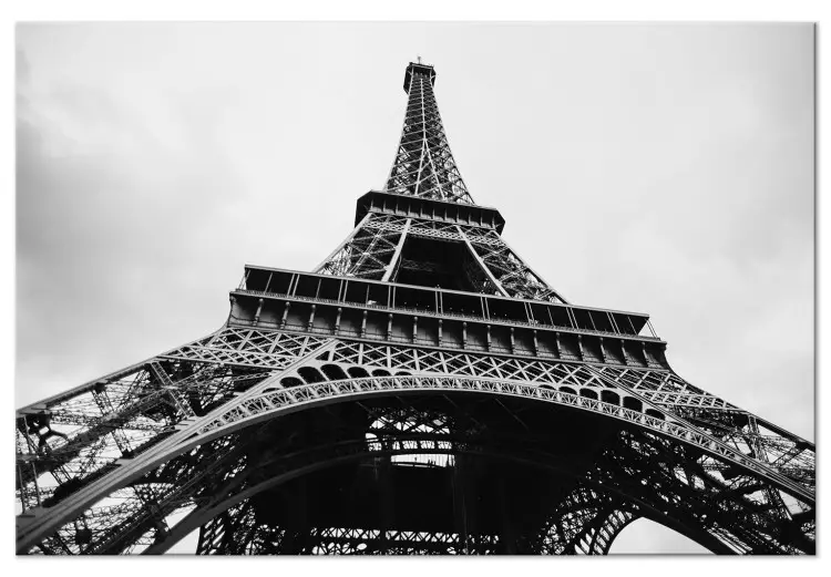 Paris Icon (1-part) - Black and White Architecture of Eiffel Tower