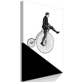 Canvas Biking Through Time (1-part) - Black and White Shades of the Past