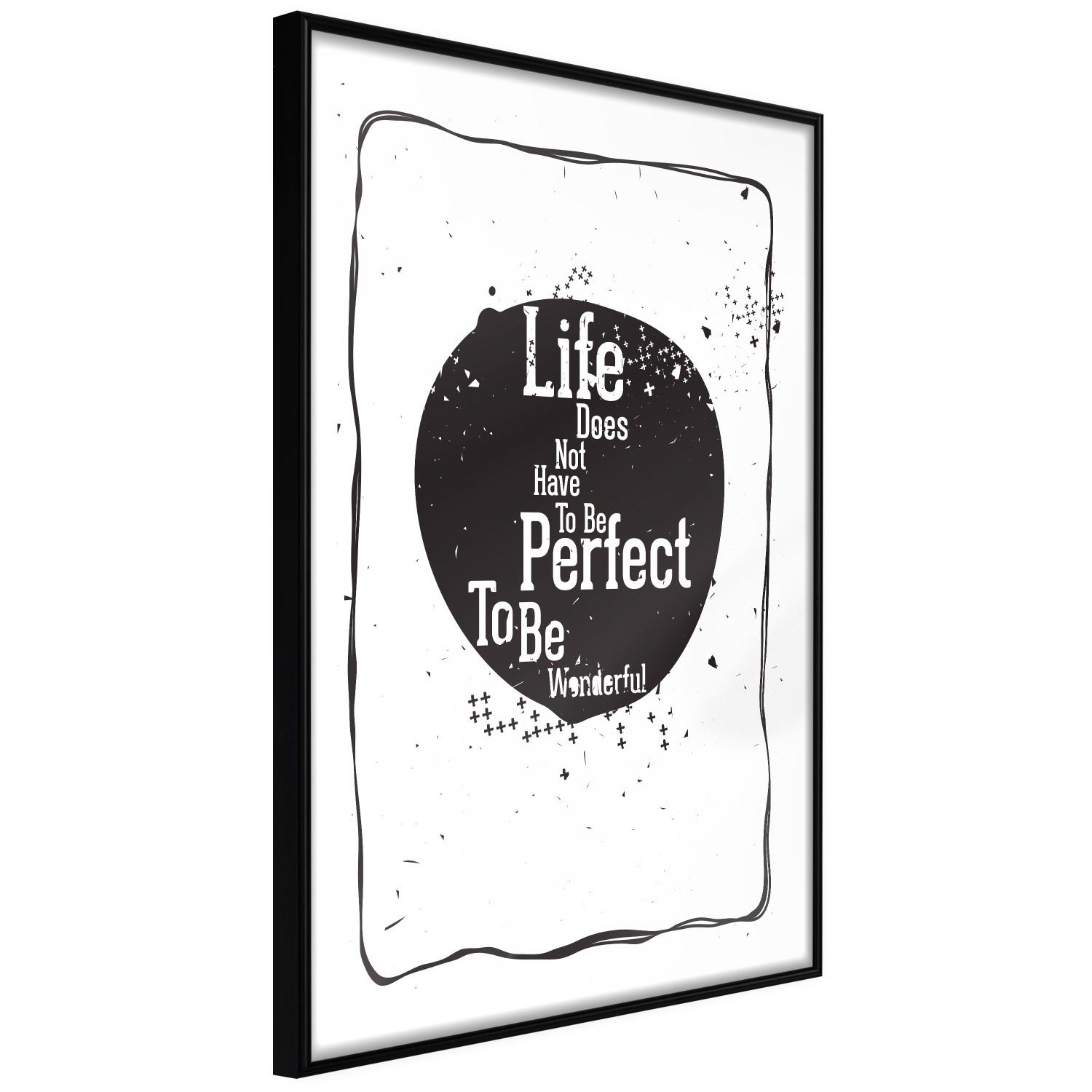 Gallery wall Life quote - black and white motivational texts in a frame