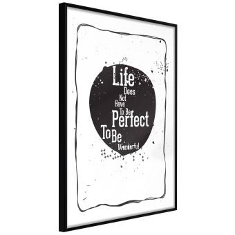 Life quote - black and white motivational texts in a frame