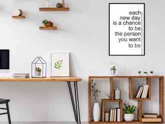 Gallery wall Inspirational Quote - black and white composition with English texts