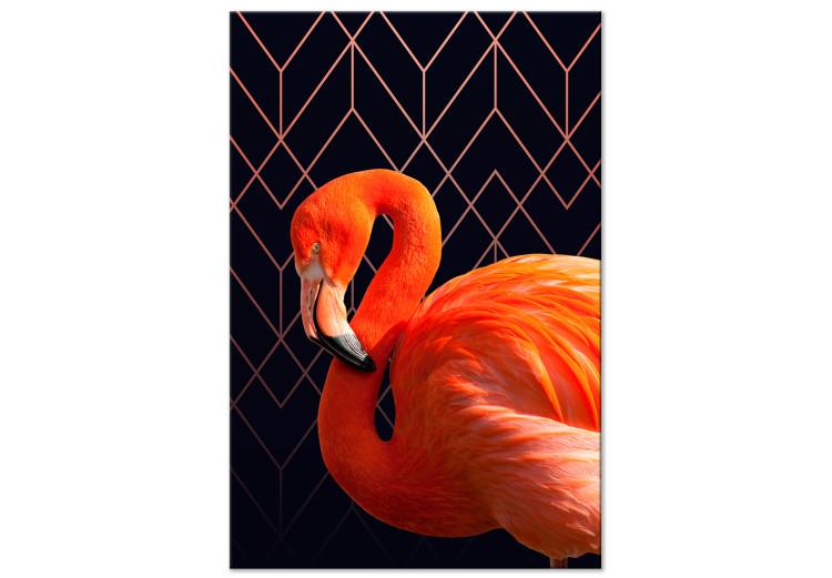 Expressive Bird (1-part) - Flamingo Against Geometric Figures