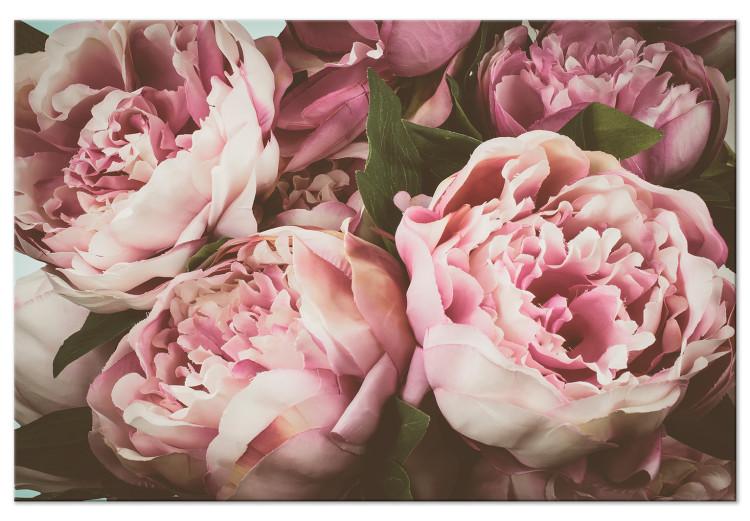 Canvas Print Bouquet of Pastel Flowers (1-part) - Peonies in Pink Shade