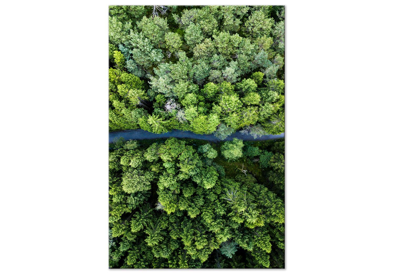 Canvas Road Through Forest (1 Part) Vertical
