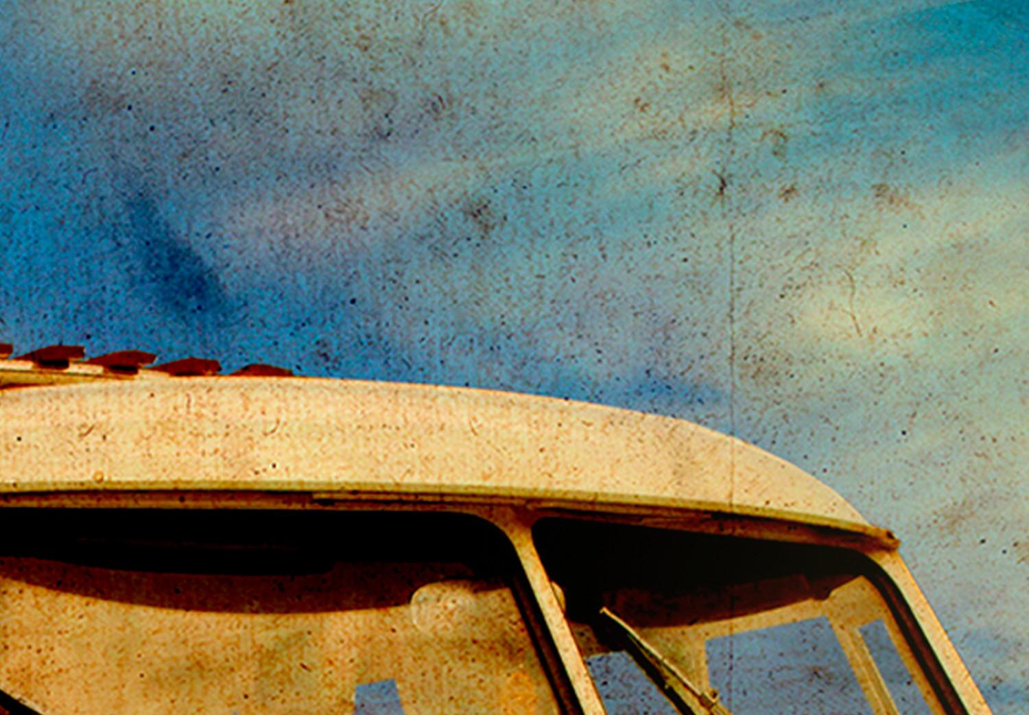 Canvas Summer Adventure (1-part) - Retro Style Car Against Sky
