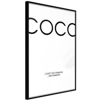 Coco - minimalist black and white composition with English texts