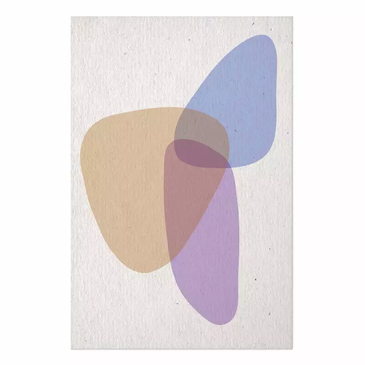 Common Part - abstraction in beige with colorful irregular forms