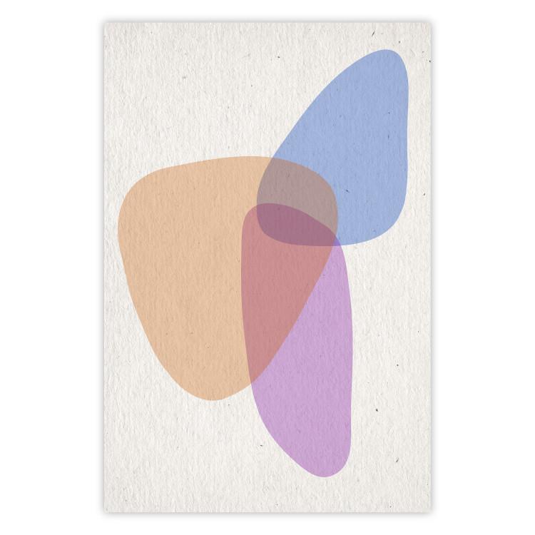 Common Part - abstraction in beige with colorful irregular forms