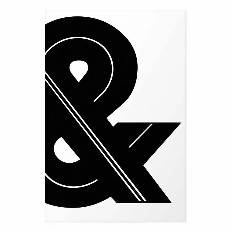 Ampersand - black and white simple composition with a typographic symbol