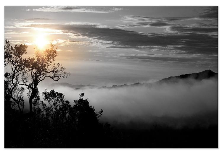 Canvas Print Misty Morning (1-part) - Landscape of Cloudy Sunrise