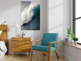 Poster Ocean Wave - nautical composition with turbulent emerald water