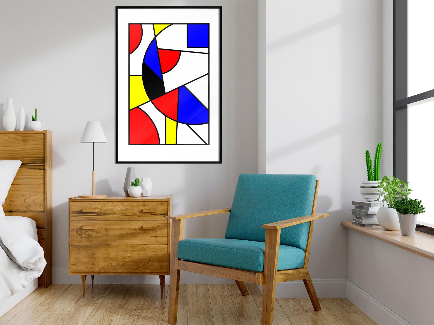 Gallery wall De Stijl Abstraction - colorful composition with geometric shapes