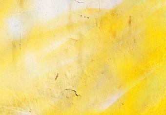 Canvas Painted with Heart (1-part) - Art of Love in Yellow Hue