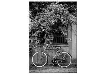 Canvas Bicycle and Flowers (1 Part) Vertical