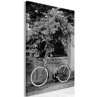 Canvas Bicycle and Flowers (1 Part) Vertical