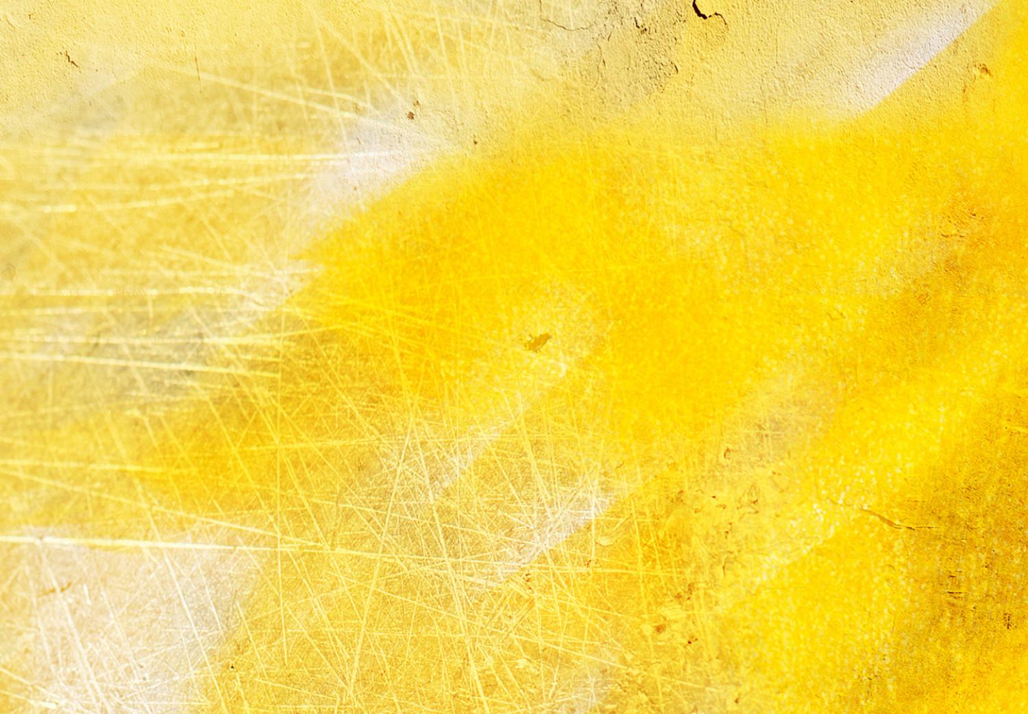 Poster Sunny Heart - abstraction with a love symbol in shades of yellow