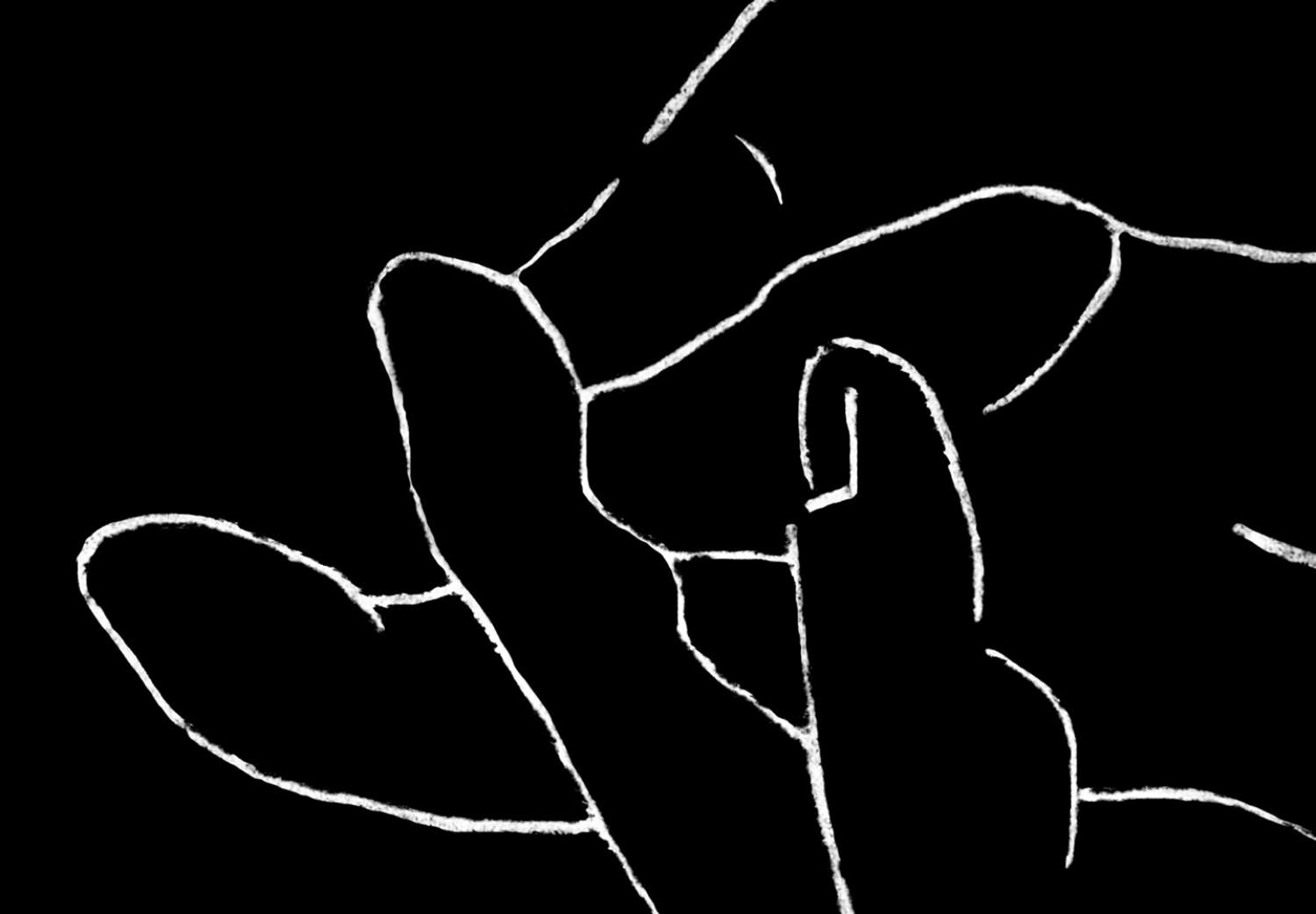 Canvas Touch in Lineart Style (1-part) - Hands in Black and White