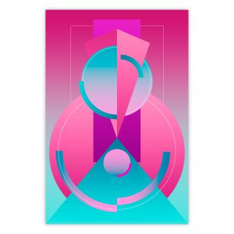 Poster Geometric Locomotive - modern colorful abstraction in shapes
