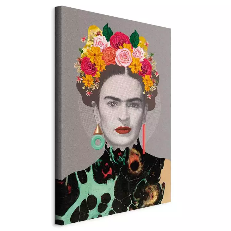 Floral Woman Portrait (1-part) - Colorful Figure Elements