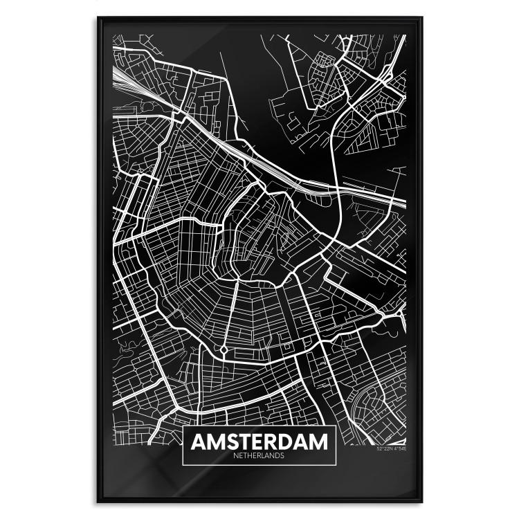 Poster Dark Map of Amsterdam [Poster]