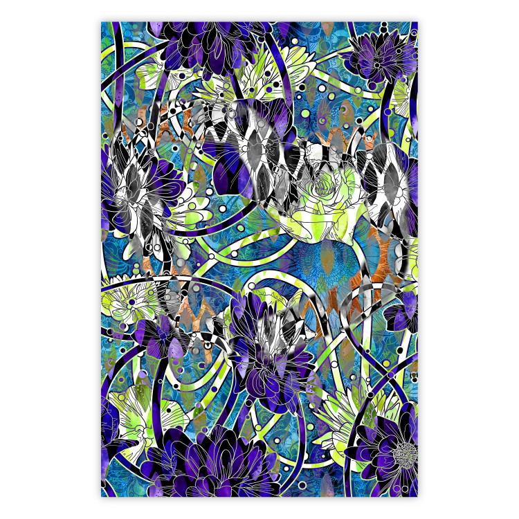 Vibrations of Nature - colorful abstract composition with a floral pattern