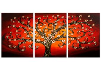 Canvas Peacock tree - an abstract inspired by the works of Gustav Klimt