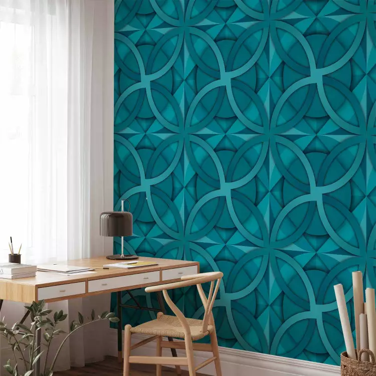 Wallpaper Geometric Turquoise