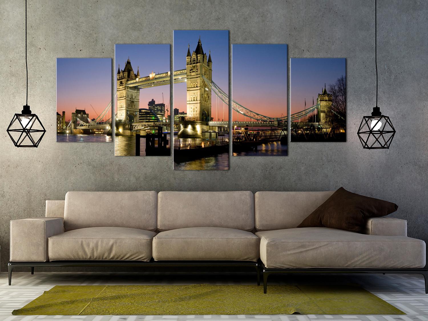 Canvas London: Tower Bridge (5 Parts) Wide