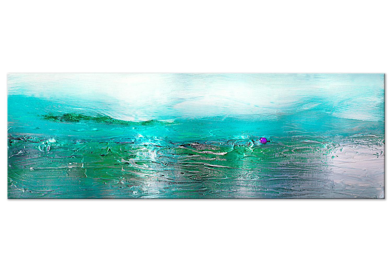 Canvas Turquoise Landscape (1 Part) Narrow