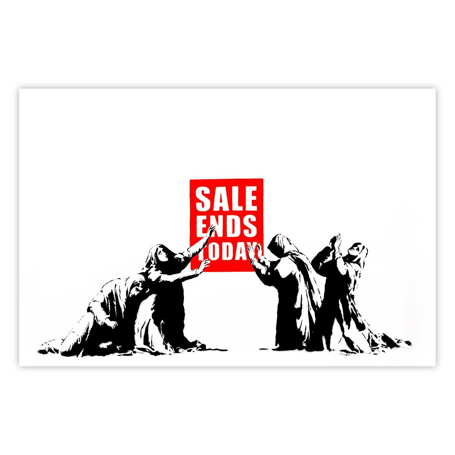 Poster Clearance Sale - Banksy-style graffiti with people and English texts