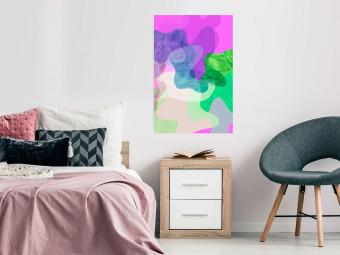 Poster Pastel Butterflies - colorful abstract spots on crumpled paper