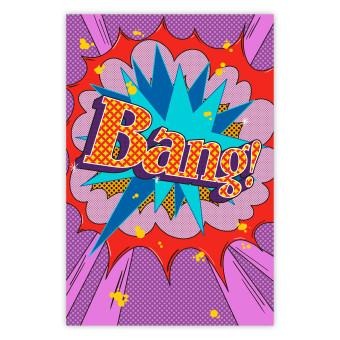 Poster Bang! - colorful English text in an abstract pop art motif