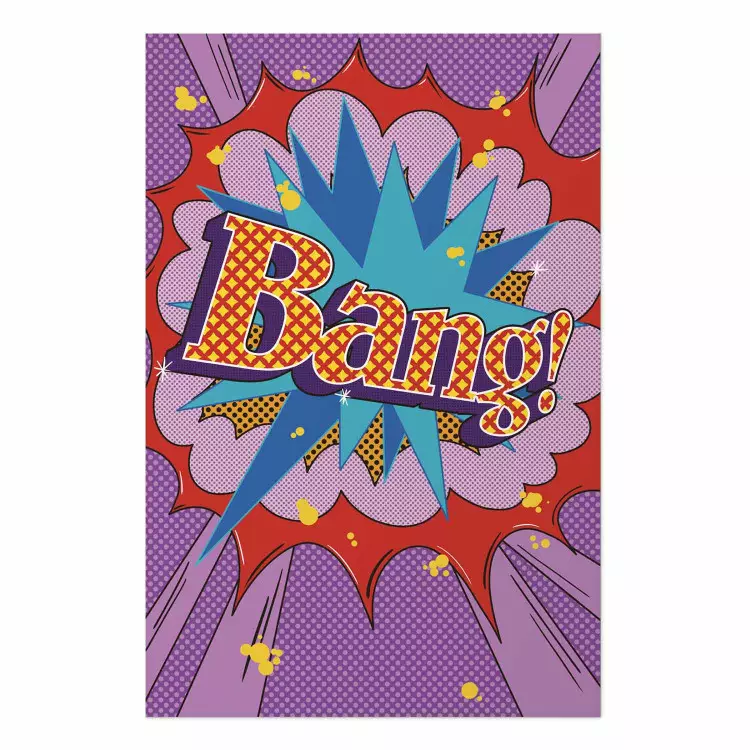 Poster Bang! - colorful English text in an abstract pop art motif