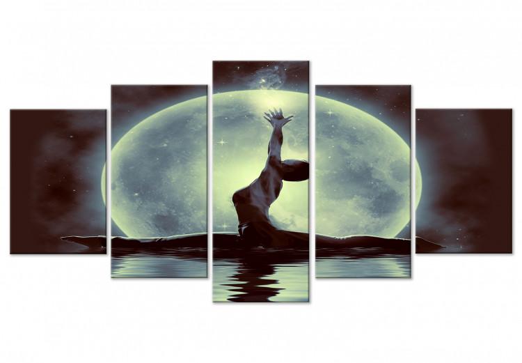 Canvas Print Lunar dance - a ballerina against the background of moon