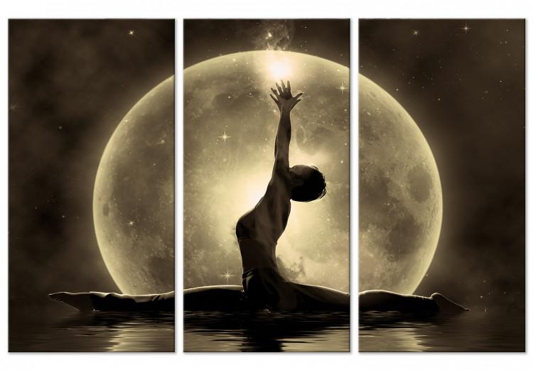 Canvas Print Lunar dance - a ballerina theme against the background with moon