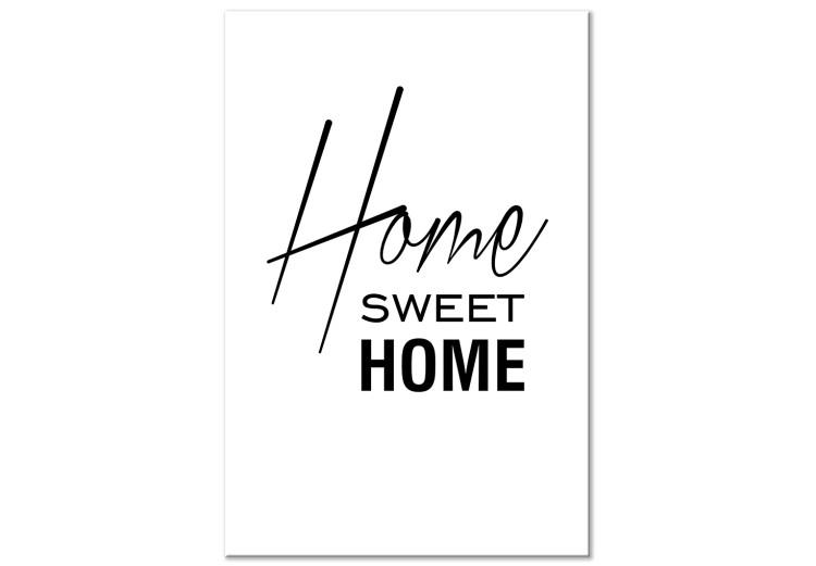 Canvas Print Black and White: Home Sweet Home (1 Part) Vertical